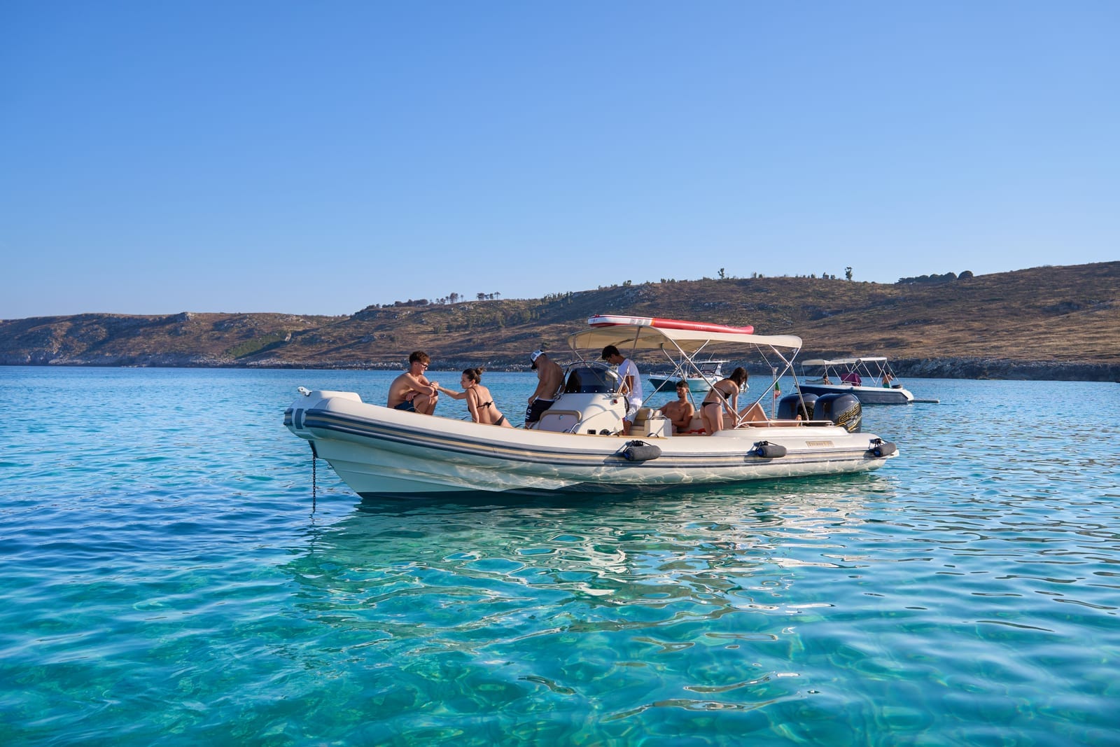 Tour privato in barca, escursione Sud verso Capo d'Otranto